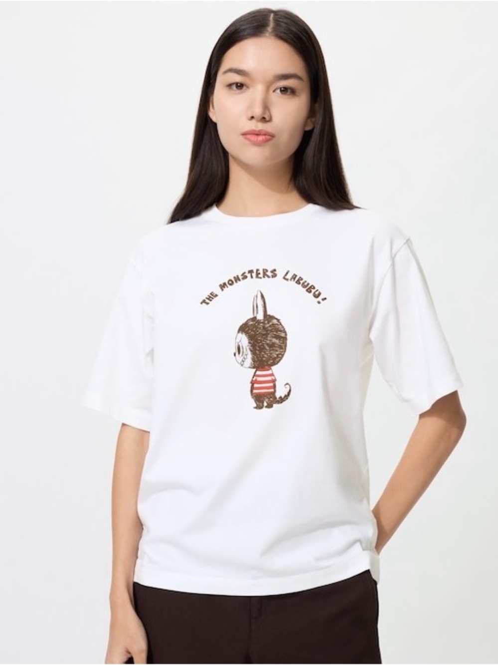 NWT Uniqlo UT x Pop Mart White Labubu cute graphic Tee size Medium new w/tags